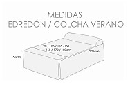 Colcha Edredón Jacquard Somo con cojín incluído Beige