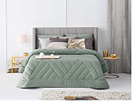 Edredón nórdico de terciopelo Dual color Verde cama de 180 oferta