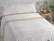 Juego de cama de invierno Coralina Arcade color Beige precio especial hasta final de stock