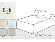 Colcha de verano Barlo volante medida especial hasta 60cm