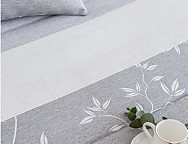 Edredón Jacquard Cilantro con fundas de cojín color 01 Gris