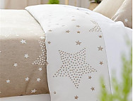 Colcha Reversible Stars Beige