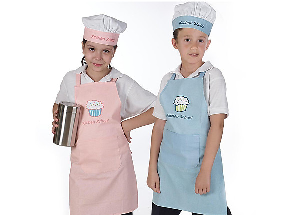 Gorro cocinero cocina Chef infantil. Set delantal, chaqueta y